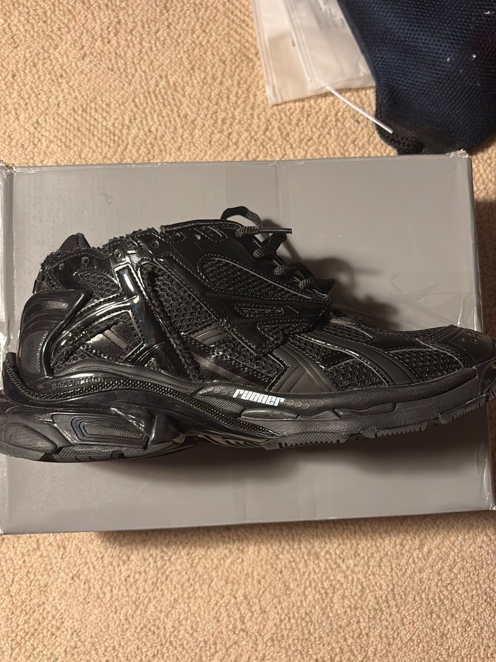 Kith Black Mesh & Synthetic Runner Sneaker